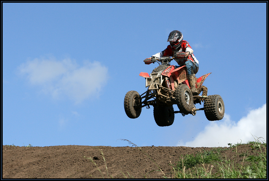 Quad-Pilot in Anflug