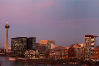 Der Düsseldorfer MedienHafen (Panorama-Aufnahme)