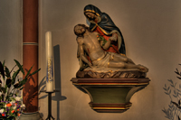 Im inneren der St. Gertrud in Düsseldorf